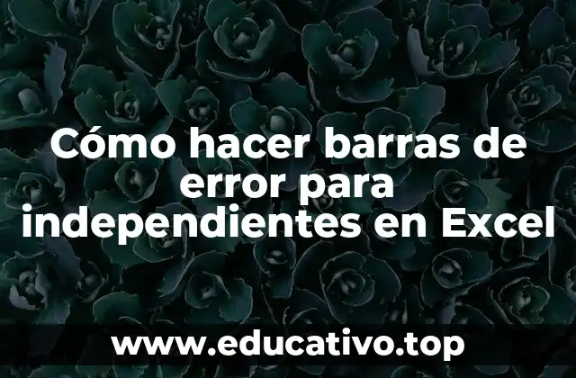 Cómo hacer barras de error para independientes en Excel