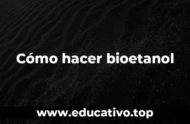 Cómo hacer bioetanol