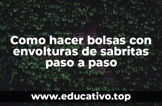 Como hacer bolsas con envolturas de sabritas paso a paso