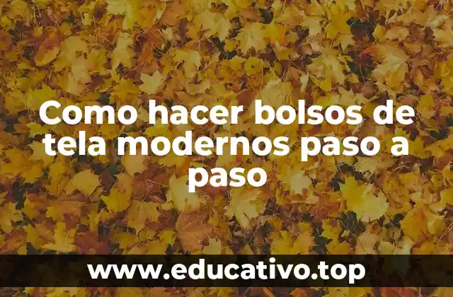 Como hacer bolsos de tela modernos paso a paso