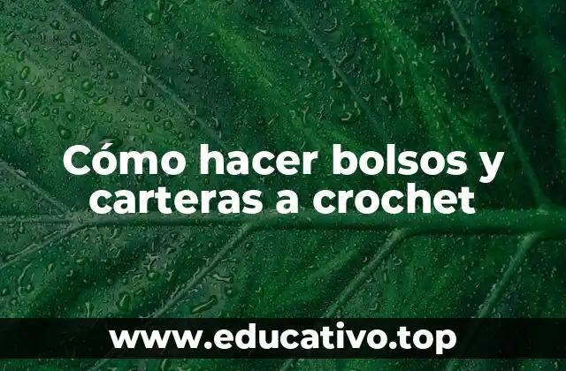 Cómo hacer bolsos y carteras a crochet