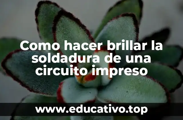 Como hacer brillar la soldadura de una circuito impreso