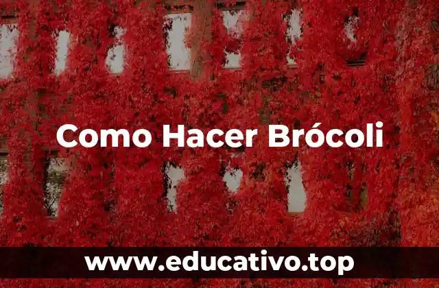 ¿Qué es el Brócoli y para Qué Sirve?