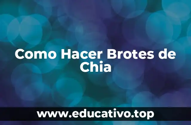 Como Hacer Brotes de Chia