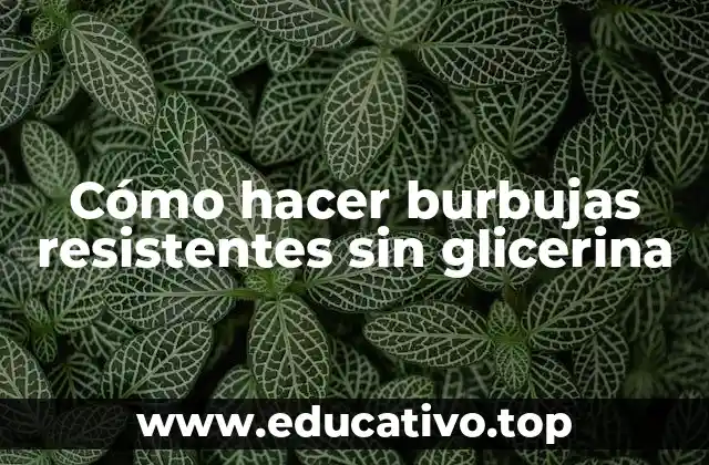 Cómo hacer burbujas resistentes sin glicerina