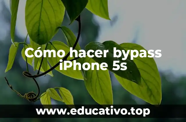 Cómo hacer bypass iPhone 5s