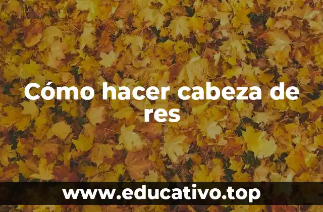 Cómo hacer cabeza de res