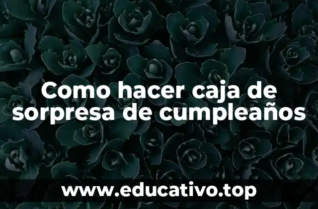 Como hacer caja de sorpresa de cumpleaños