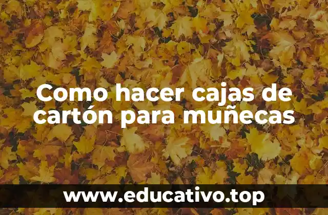 Como hacer cajas de cartón para muñecas