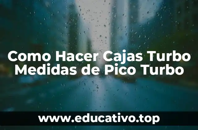Como Hacer Cajas Turbo Medidas de Pico Turbo