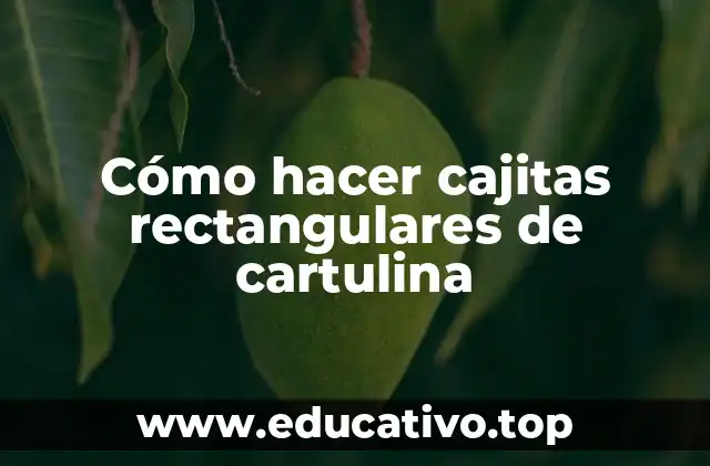 Cómo hacer cajitas rectangulares de cartulina