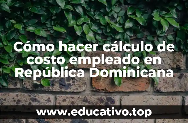 Cómo hacer cálculo de costo empleado en República Dominicana