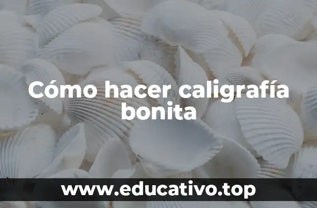 Cómo hacer caligrafía bonita