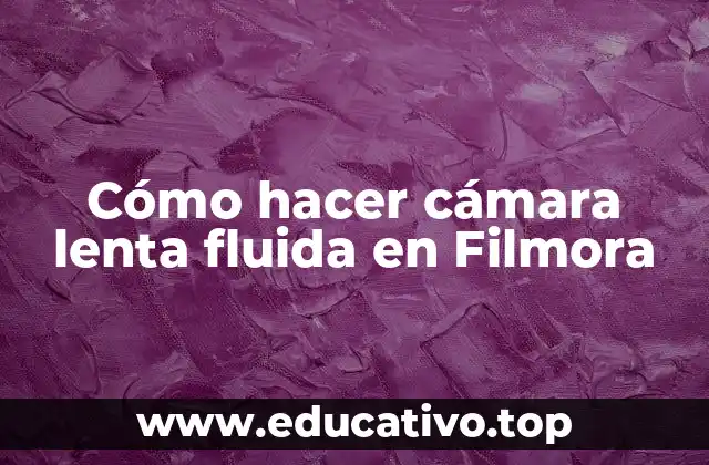 Cómo hacer cámara lenta fluida en Filmora