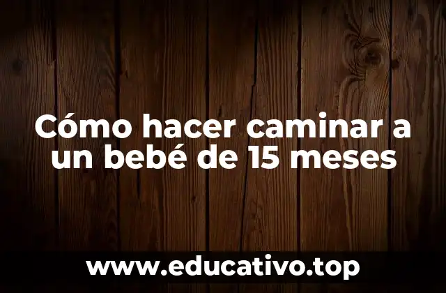 Cómo hacer caminar a un bebé de 15 meses
