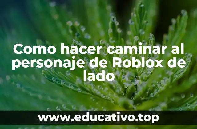 Como hacer caminar al personaje de Roblox de lado