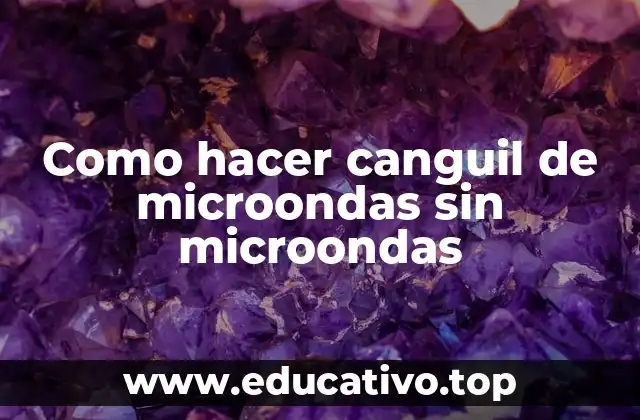 Como hacer canguil de microondas sin microondas