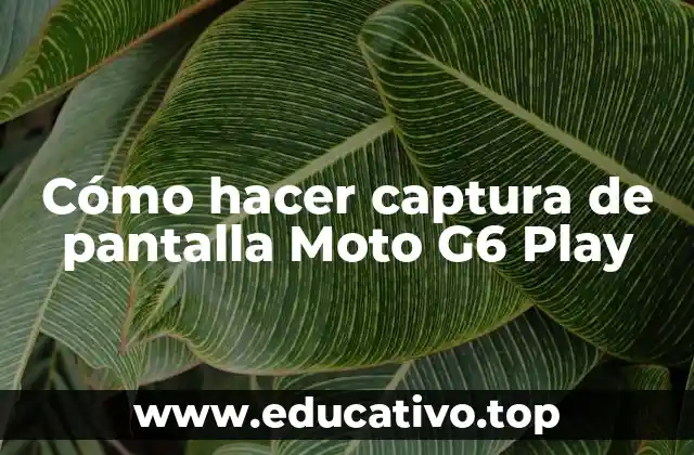 Cómo hacer captura de pantalla Moto G6 Play