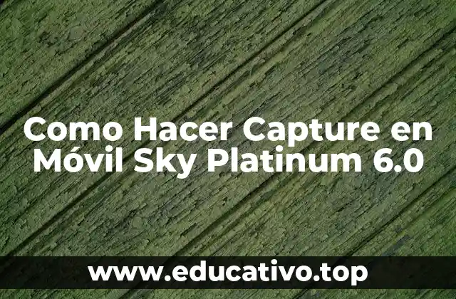Como Hacer Capture en Móvil Sky Platinum 6.0