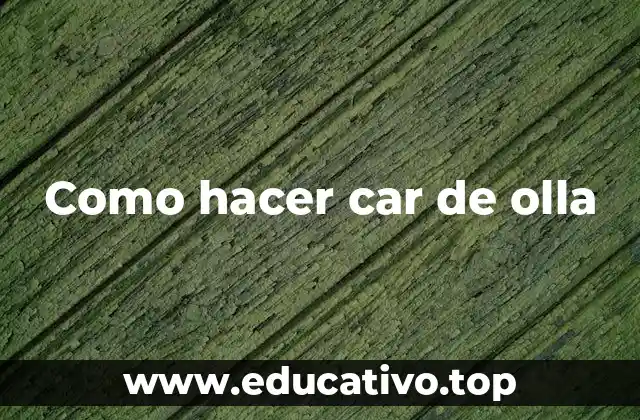 Como hacer car de olla