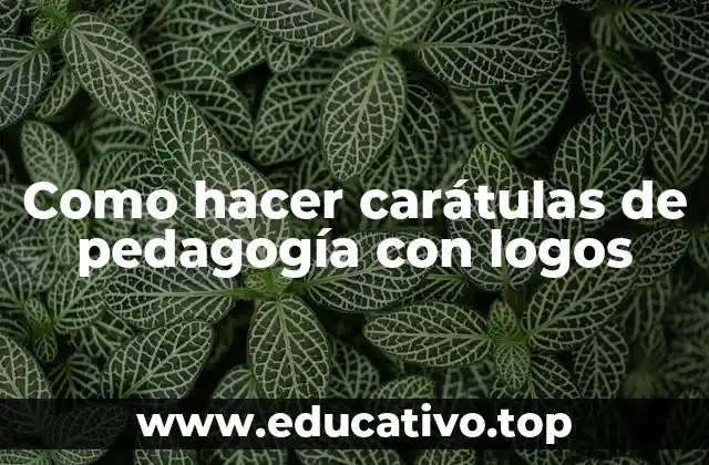 Como hacer carátulas de pedagogía con logos