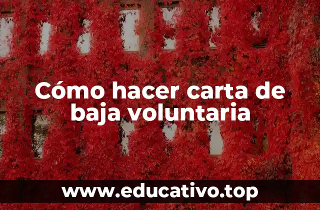 Cómo hacer carta de baja voluntaria