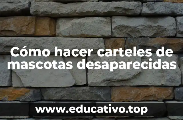 Cómo hacer carteles de mascotas desaparecidas