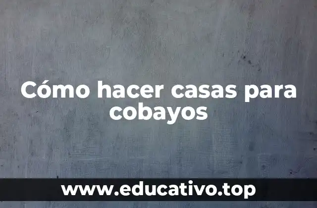 Cómo hacer casas para cobayos