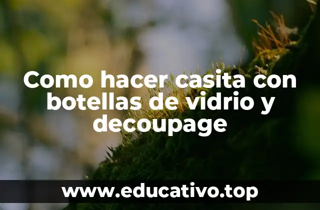 Como hacer casita con botellas de vidrio y decoupage