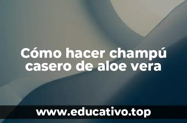 Cómo hacer champú casero de aloe vera