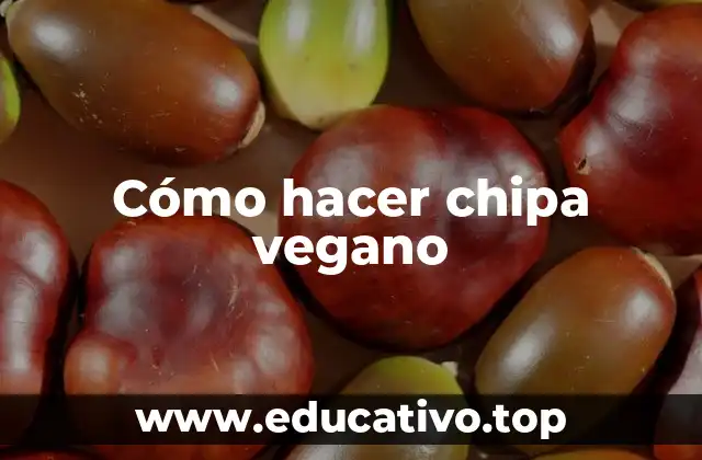 Cómo hacer chipa vegano
