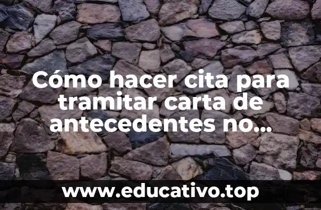 Cómo hacer cita para tramitar carta de antecedentes no penales