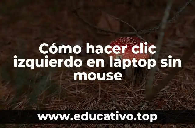 Cómo hacer clic izquierdo en laptop sin mouse