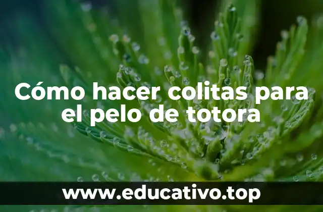 Cómo hacer colitas para el pelo de totora