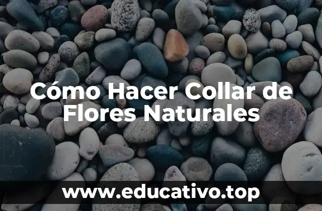 Cómo Hacer Collar de Flores Naturales