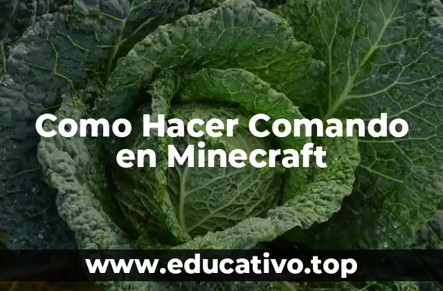 Como Hacer Comando en Minecraft