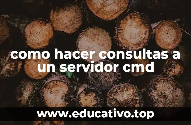 como hacer consultas a un servidor cmd