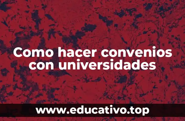 Como hacer convenios con universidades