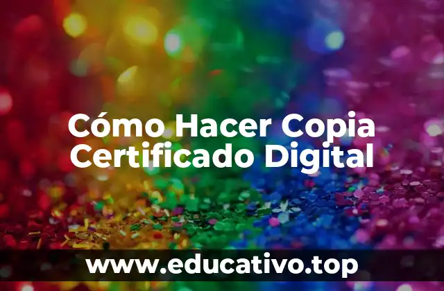 Cómo Hacer Copia Certificado Digital