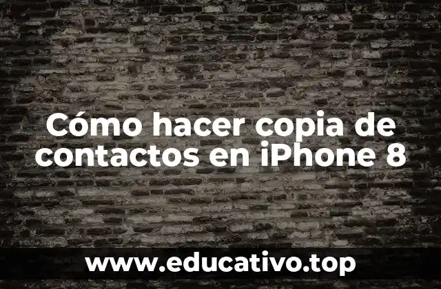Cómo hacer copia de contactos en iPhone 8