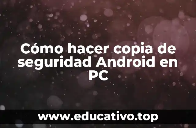Cómo hacer copia de seguridad Android en PC