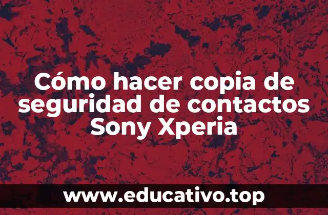 Cómo hacer copia de seguridad de contactos Sony Xperia