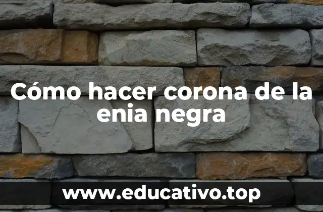 Cómo hacer corona de la enia negra