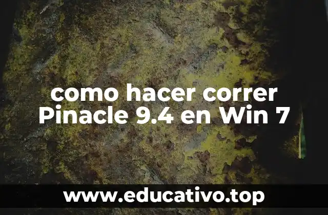como hacer correr Pinacle 9.4 en Win 7