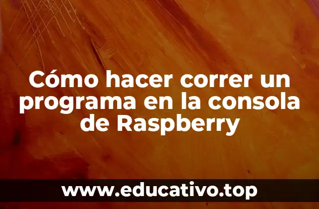 Cómo hacer correr un programa en la consola de Raspberry