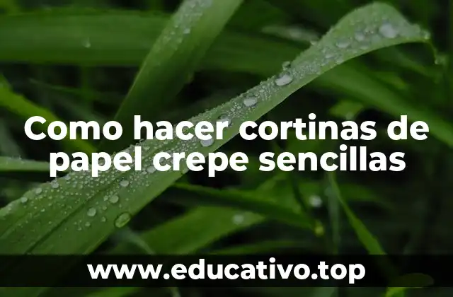 Como hacer cortinas de papel crepe sencillas