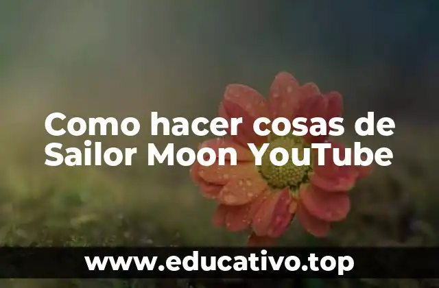Como hacer cosas de Sailor Moon YouTube