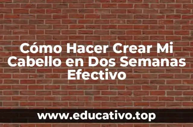 Cómo Hacer Crear Mi Cabello en Dos Semanas Efectivo