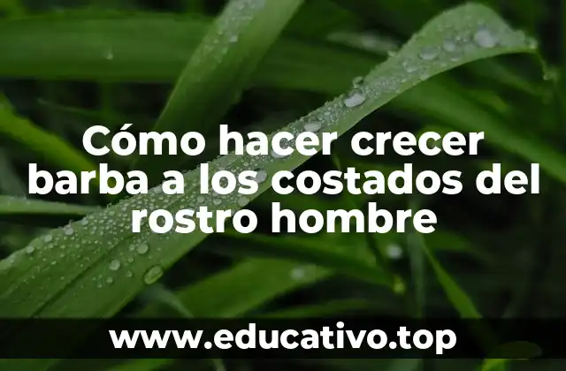 Cómo hacer crecer barba a los costados del rostro hombre