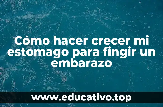 Cómo hacer crecer mi estomago para fingir un embarazo